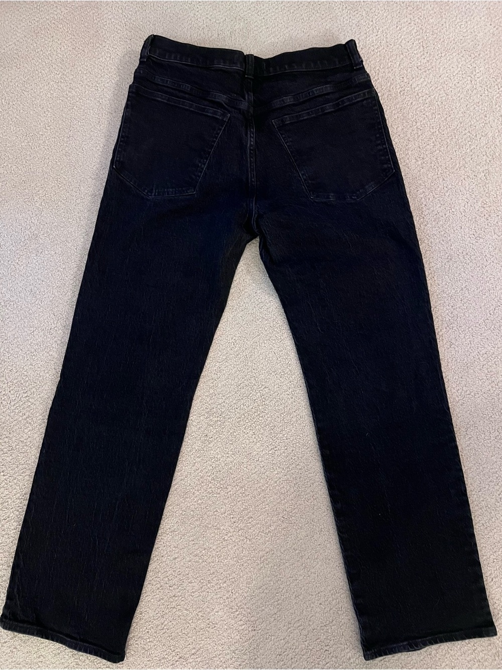 Longline Straight Jean in Black Frost